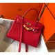 Hermes Kelly 25/28cm Retourne Bag Togo Leather In Red WAX High