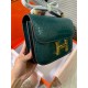 Hermes Constance 24cm Crocodile Leather Bag Silver/Gold Metal High