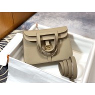 Hermes Halzan 22/25cm Bag Clemence Leather WAX In Trench High