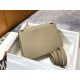 Hermes Halzan 22/25cm Bag Clemence Leather WAX In Trench High