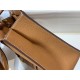 Hermes Halzan 22/25cm Bag Clemence Leather WAX In Gold High