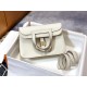 Hermes Halzan 22/25cm Bag Clemence Leather WAX In Craie High