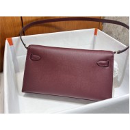 Hermes Kelly Elan 28cm Madame Leather Bordeaux Gold-Metal WAX High