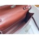 Hermes Kelly Elan 28cm Madame Leather Bordeaux Silver-Metal WAX High