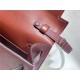 Hermes Kelly Elan 28cm Madame Leather Bordeaux Silver-Metal WAX High