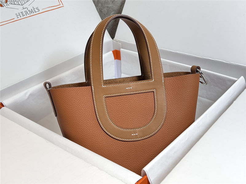 Hermes In-The-Loop 18 Handbag WAX Gold Silver-Metal High