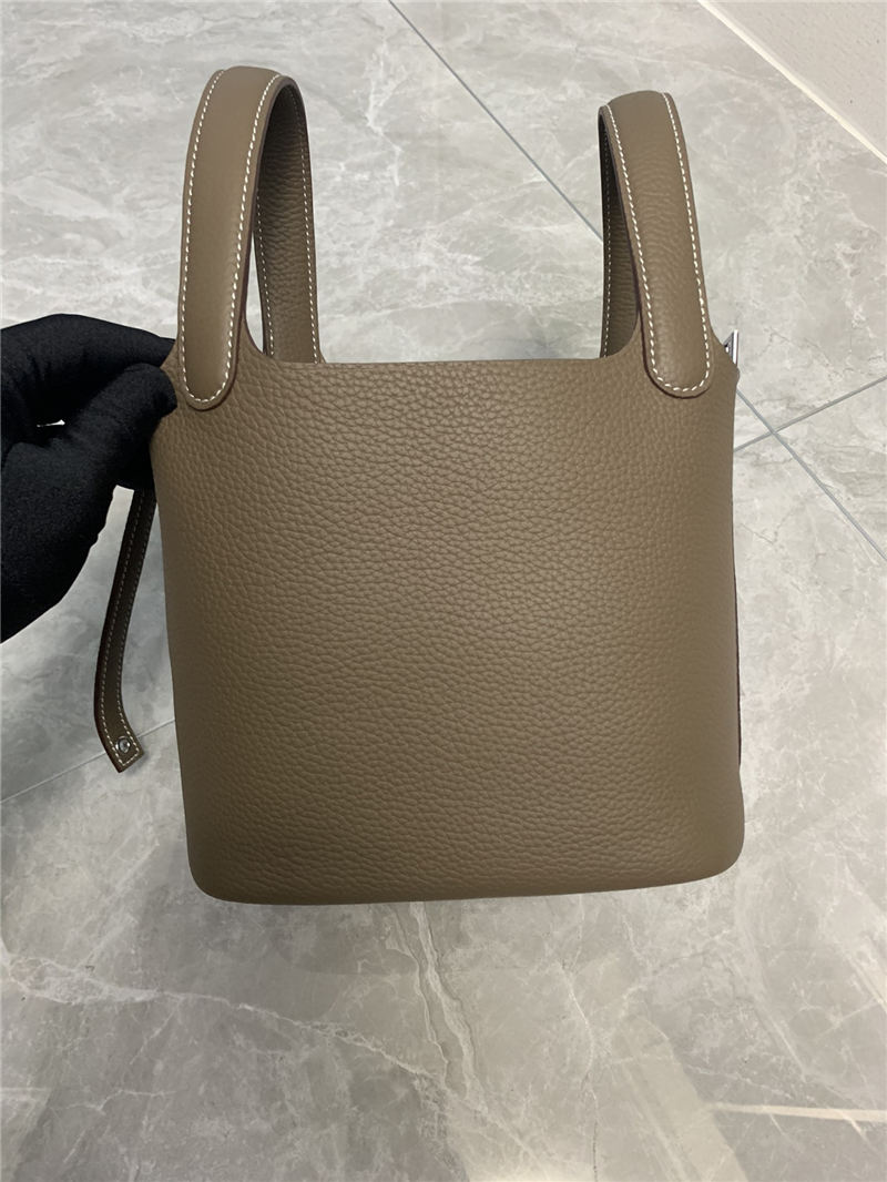 Hermes Picotin 18 Bag Clemence Leather In Dk-Camel High