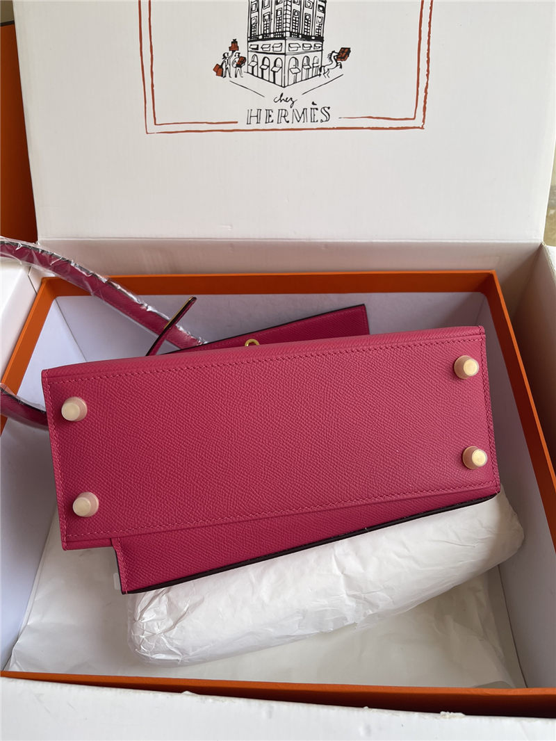 Hermes Kelly Sellier 25 Epsom WAX Fuchsia High