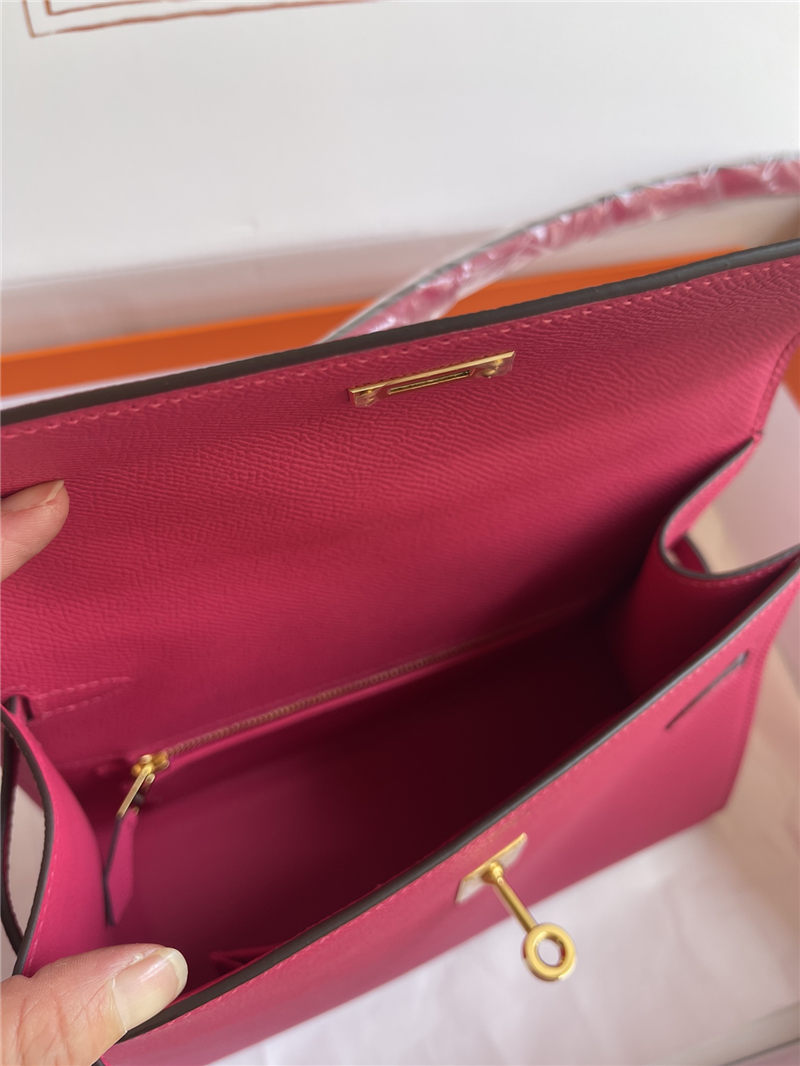 Hermes Kelly Sellier 25 Epsom WAX Fuchsia High