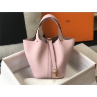 Hermes Picotin Lock 18/22 Bag Togo Leather In Rose Saiura WAX High