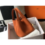 Hermes Picotin Lock 18/22 Bag Togo Leather In Orange WAX High