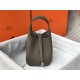 Hermes Picotin Lock 18/22 Bag Togo Leather In Etoupe-Silver WAX High