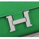 Hermes Constance Long Wallet Calfskin In Green High