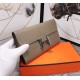 Hermes Constance Long Wallet Calfskin In Tourterelle High