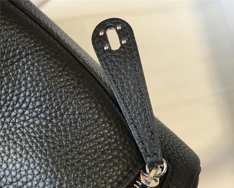 Hermes Lindy Mini Bag Calfskin Leather In Black High