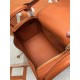 Hermes Lindy 26/30cm Bag Clemence Leather In Orange Gold-Metal High