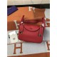 Hermes Lindy 26/30cm Bag Clemence Leather In Red Gold-Metal High