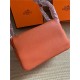 Hermes Lindy 26/30cm Bag Calfskin In Orange Gold/Silver-Metal High