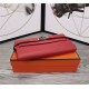 Hermes Kelly Classic Wallet Calfskin In Red High