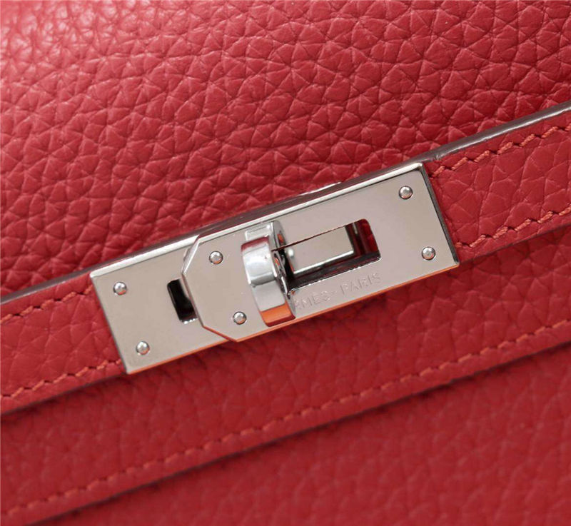 Hermes Kelly Classic Wallet Calfskin In Red High