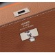 Hermes Kelly Classic Wallet Calfskin In Camel High