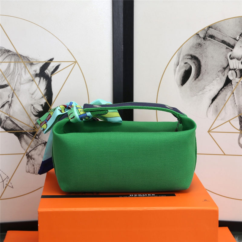 Hermes Bride-a-Brac Travel Case Small/Large Model Green High