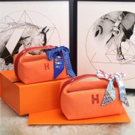 Hermes Bride-a-Brac Travel Case Small/Large Model Orange High