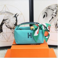 Hermes Bride-a-Brac Travel Case Small/Large Model Lake Blue High