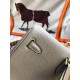 Hermes Kelly Ado PM Backpack Togo Leather WAX In Gris Asphalte Gold-Metal High