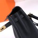 Hermes Kelly Ado PM Backpack Togo Leather WAX In Black Gold-Metal High