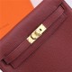 Hermes Kelly Ado PM Backpack Togo Leather WAX In Wine Gold-Metal High