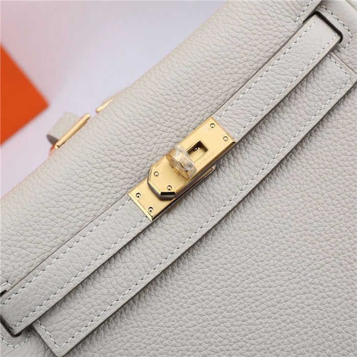 Hermes Kelly Ado PM Backpack Togo Leather WAX In Cream Gold-Metal High