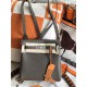 Hermes Kelly Ado PM Backpack Togo Leather WAX In Tin Grey Silver-Metal High