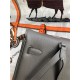 Hermes Kelly Ado PM Backpack Togo Leather WAX In Tin Grey Silver-Metal High