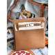 Hermes Kelly Ado PM Backpack Togo Leather WAX In Camel Silver-Metal High