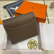 Hermes Constance Compact Wallet Epsom Leather Etoupe High