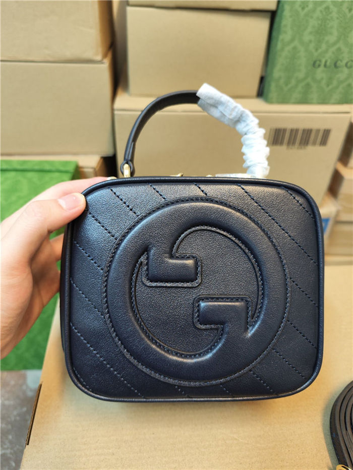 Gucci Blondie Top Handle bag Leather 744434 Blue High