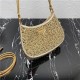 Prada Cleo satin bag with crystals 1BC169 Gold High