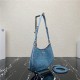 Prada Cleo satin bag with crystals 1BC169 Blue High