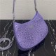 Prada Cleo satin bag with crystals 1BC169 Purple High