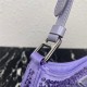 Prada Cleo satin bag with crystals 1BC169 Purple High