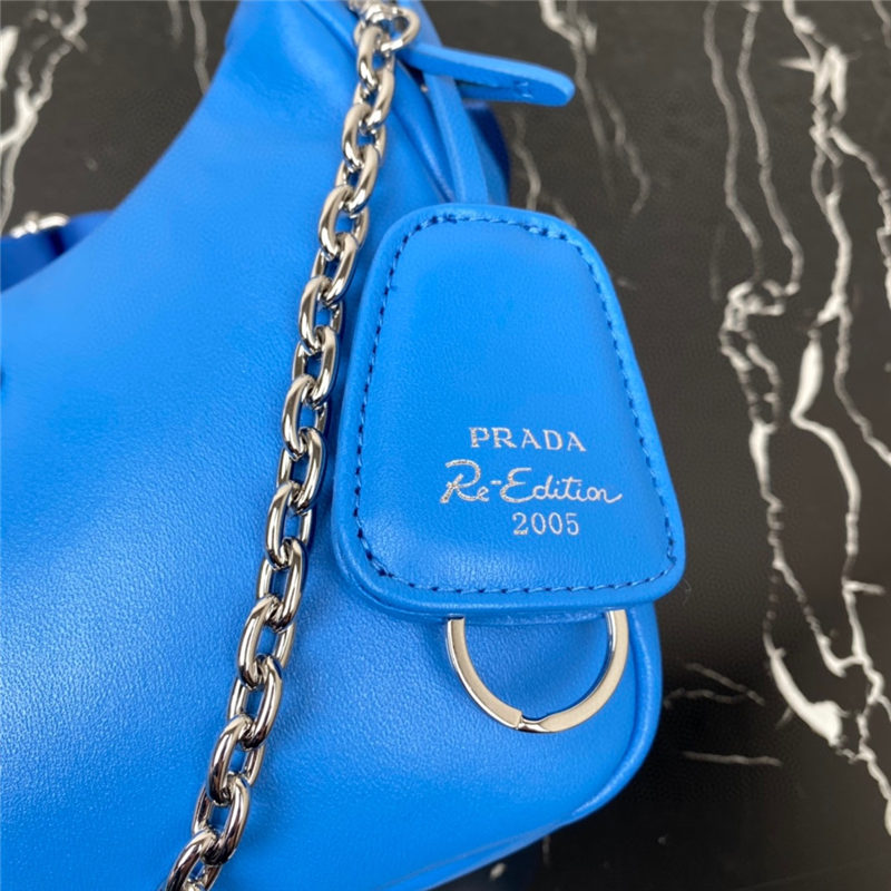 Prada Re-Edition 2005 Padded nappa-leather bag 1BH204 Blue High