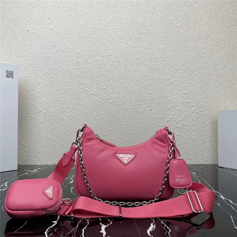 Prada Re-Edition 2005 Padded nappa-leather bag 1BH204 Pink High