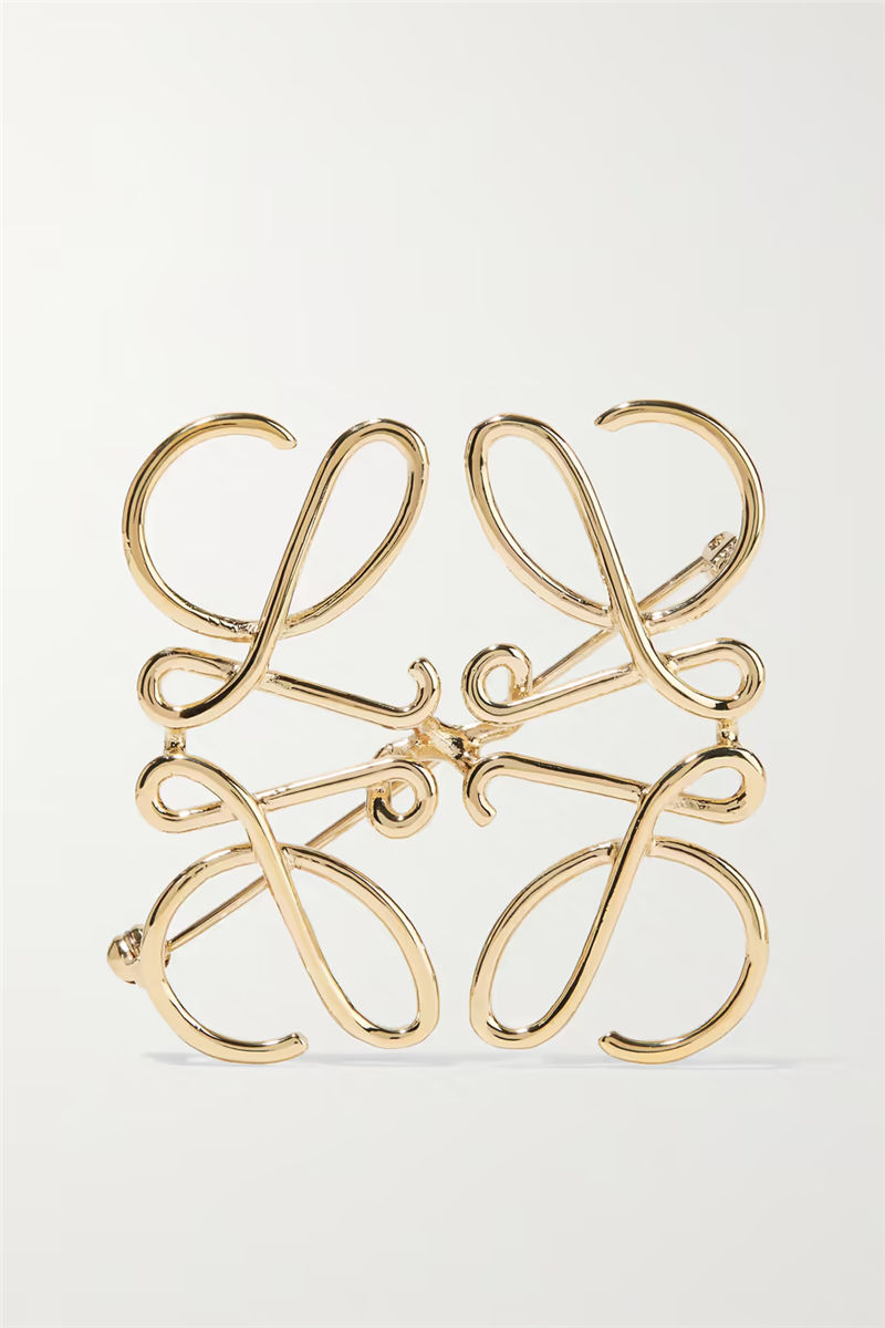 LOEWE BROOCH GOLD/SILVER