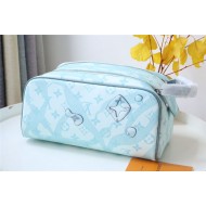 Louis Vuitton DOPP KIT TOILET POUCH Aquagarden coated canvas Crystal Blue M82337 High