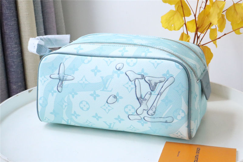 Louis Vuitton DOPP KIT TOILET POUCH Aquagarden coated canvas Crystal Blue M82337 High