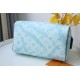 Louis Vuitton DOPP KIT TOILET POUCH Aquagarden coated canvas Crystal Blue M82337 High