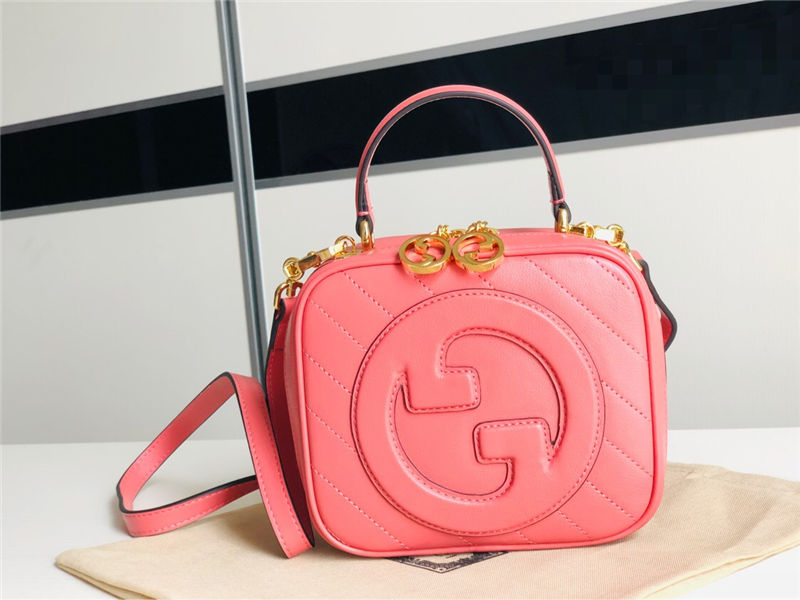 Gucci Blondie Top Handle bag Leather 744434 Pink High