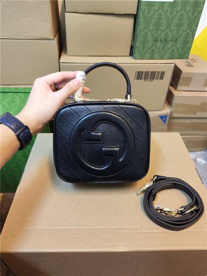 Gucci Blondie Top Handle bag Leather 744434 Black High