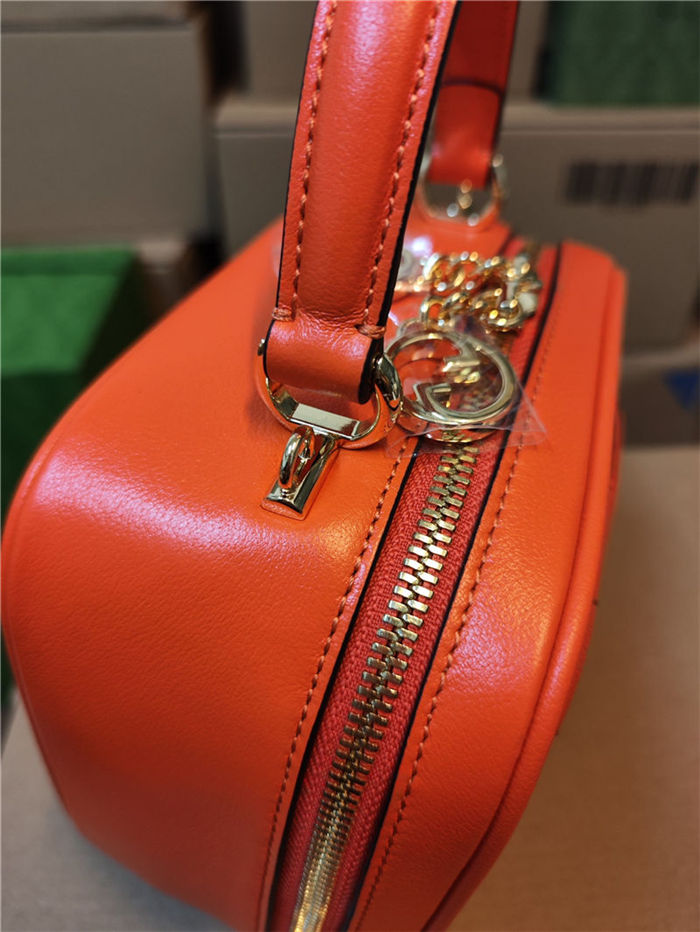 Gucci Blondie Top Handle bag Leather 744434 Orange High